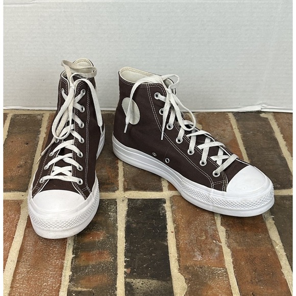Converse Chuck Taylor All Star Brown Canvas High Top Sneakers Men's 10 Shoes - Picture 2 of 6